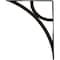 Ekena Millwork Galveston Wrought Iron Bracket, (Single center brace), Antiqued Warm Silver 1 1/2"W x 12"D x 15"H BKTM01X12X15SGLAWS - alternate 6